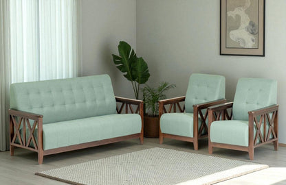 Attice Arm wooden Sofa Set in 3+1+1 Seating