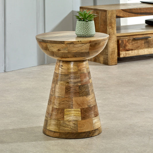 Rough Swan Timber Round End Table