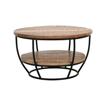 Rough Swan Timber Coffee Table With Shelf