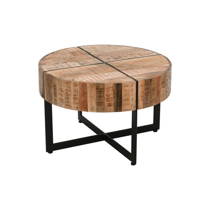 Rough Swan Timber Coffee Table With Metal Legs