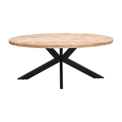 Rough Swan Timber Oval Dining Table 6 Seater Chair
