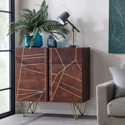 Boston Dark Gold 2 Door Medium Sideboard