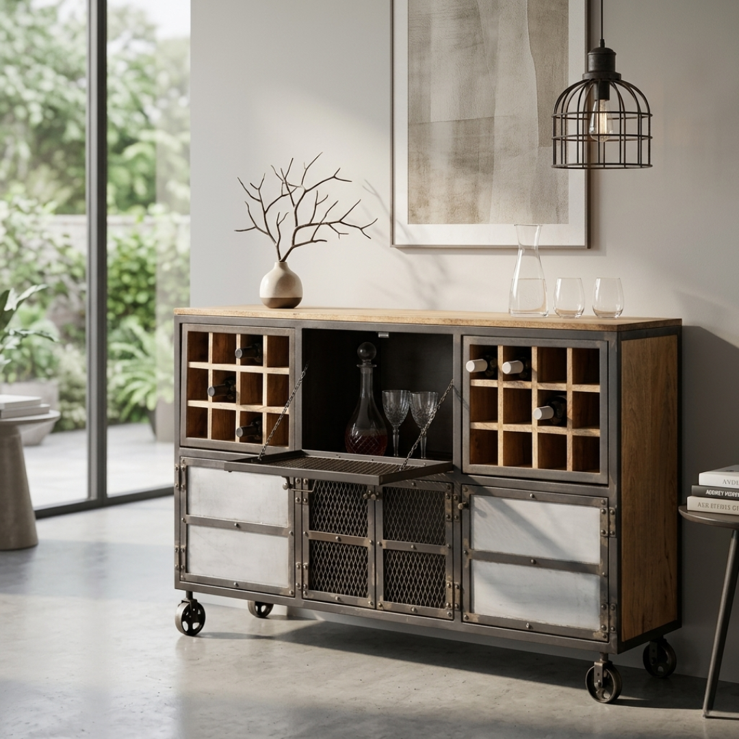 Urban Industrial Evoke Bar Cabinet