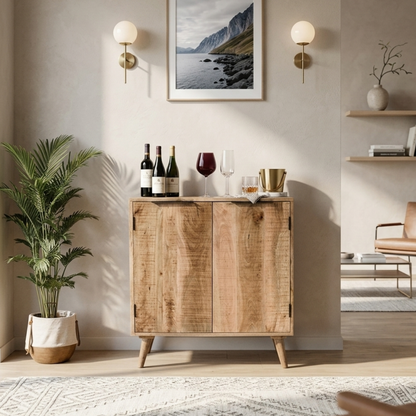 Rough Swan Timber Bar Cabinet  Sideboard
