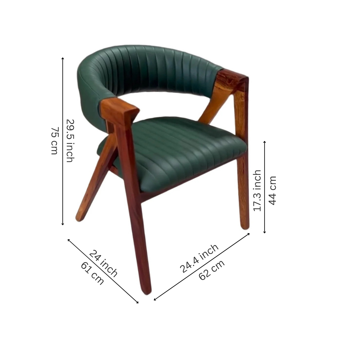 Wooden Office Chair With Both Arm Rests