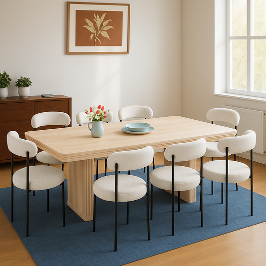 Casablanca Carved Dining Table With 6 Seater Chair