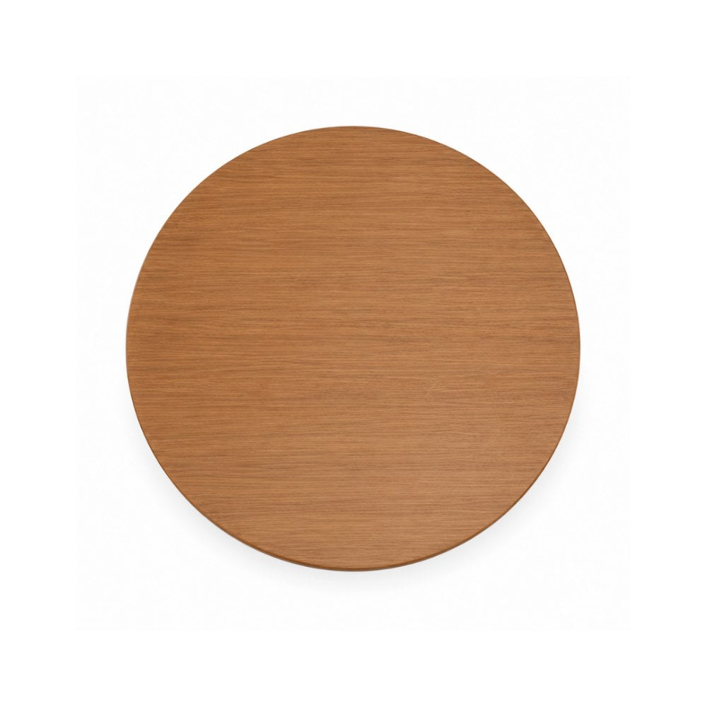 Round Walnut Wood Fluted Pedestal Dining Table With 4 Seater Chair