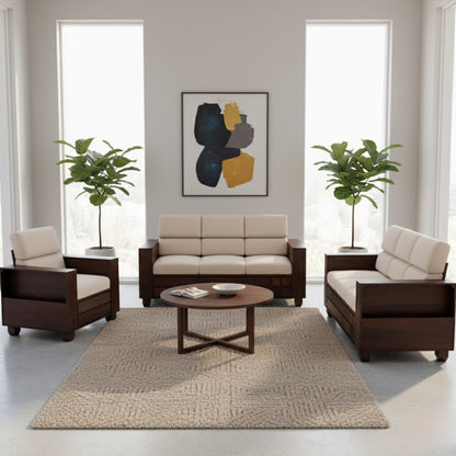 Shaantika Wooden Sofa Set in 3+2+1 Seating