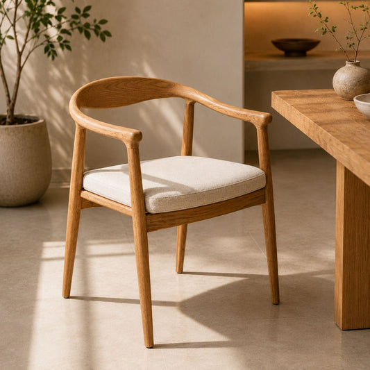 Scandi Oak Wishbone Chair | Modern Wooden Chair
