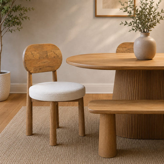 Modern Austin Wooden Dining Chair in Natural Finish